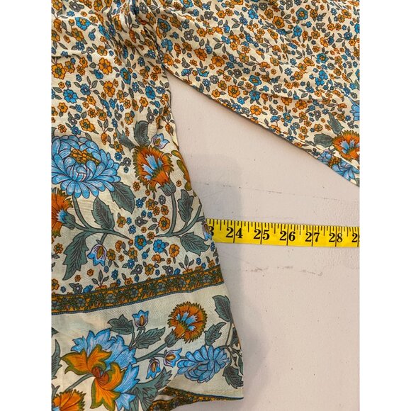 NWT Solitaire Womens Floral Peasant Blouse Cotton Rayon Blend Boho Style XL - Picture 9 of 10